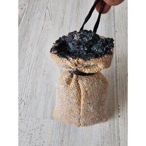 Bag of‎ coal ornaments glitter at Smith's tree decor